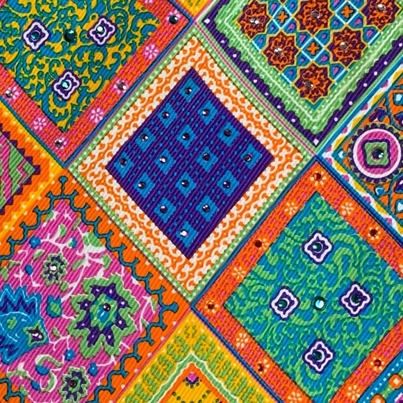 David Meister Women’s Colorful Lined Designer Skirt Size 4 EUC - Picture 7 of 14